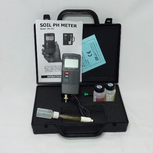 Lutron รุ่นPH-212เครื่องวัดกรด-่ด่างและความชื้นในดินบรรจุในกล่องพลาสติก,Soil pH Meter with Hard Carry Case