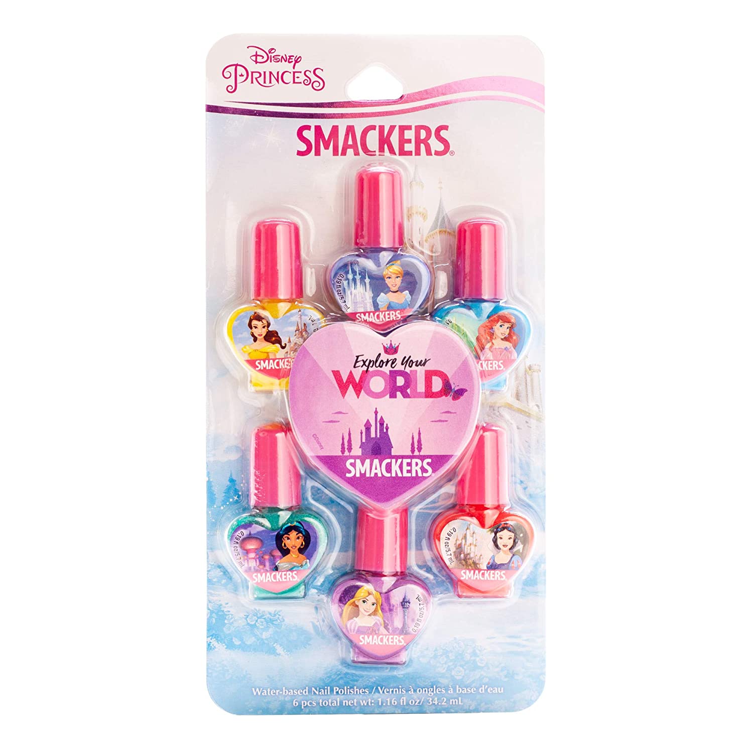Lip Smacker Disney Nail Collection, น้ำยาทาเล็บเจ้าหญิง, ชุดน้ำยาทาเล็บ 6 ชิ้น ราคา 350 บาท