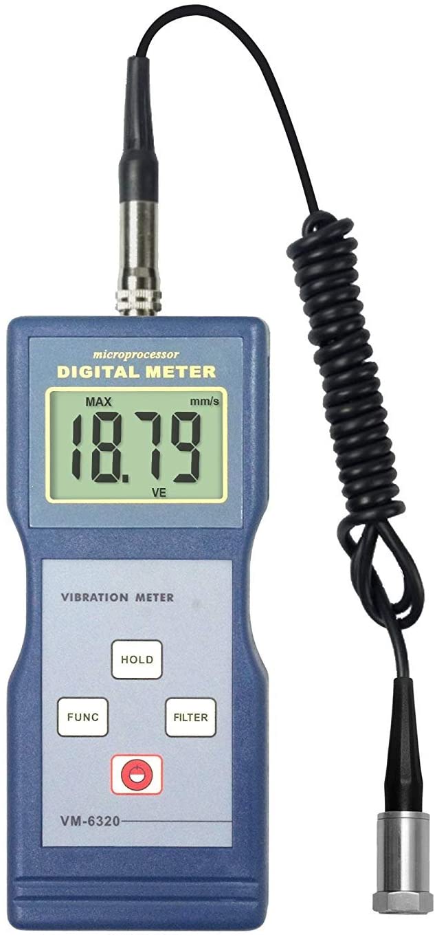 Landtek รหัส VM-6320 เครื่องวัดความสั่นสะเทือนแบบดิจิตอลแม่นยำสูง,Vibration Meter Vibration Gauge Velocity:0.01～200mm/s,True RMS