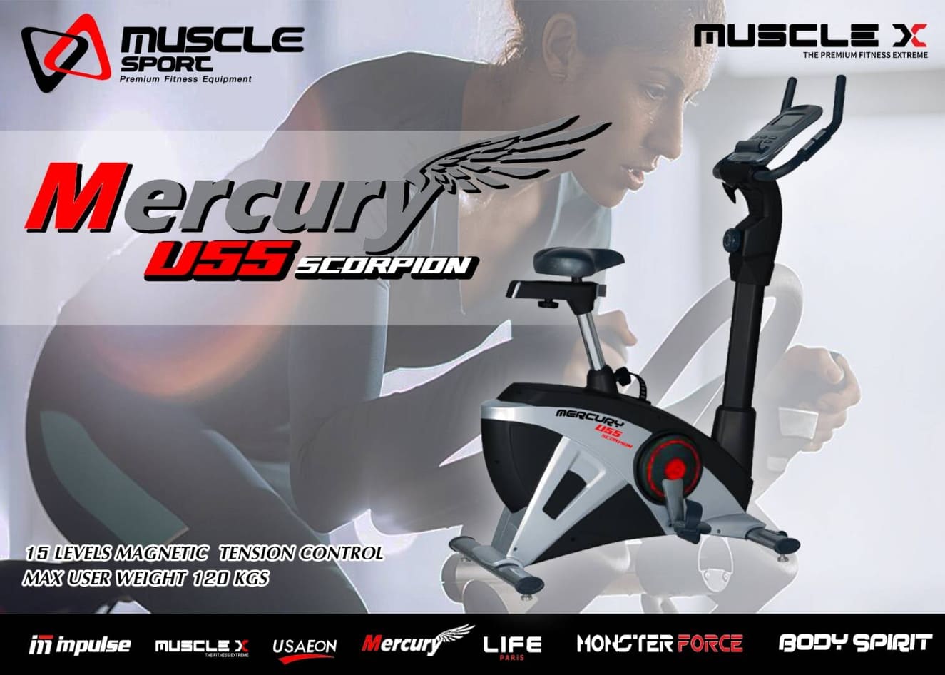 จักรยานออกกำลังกายนั่งปั่น MERCURY รุ่น U555