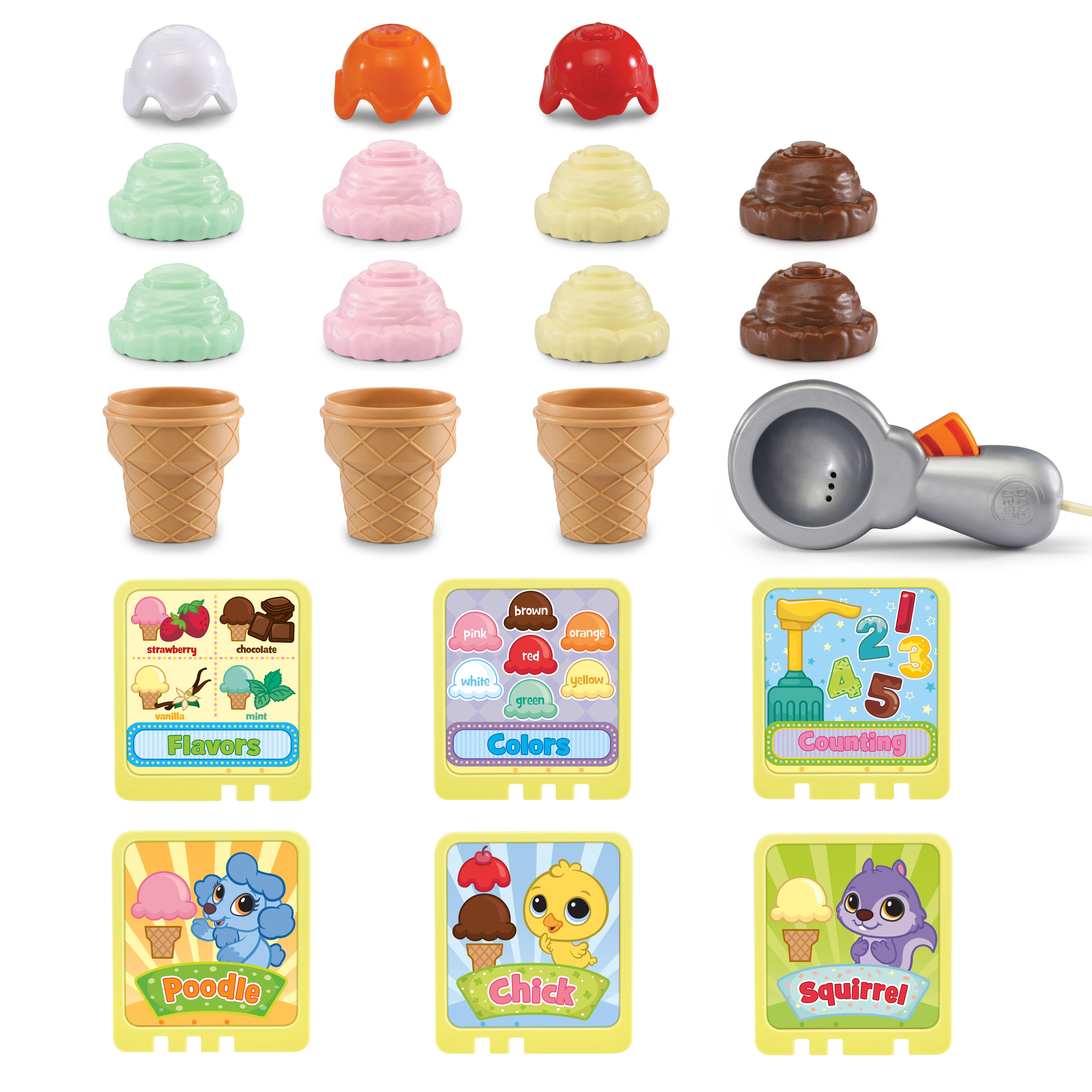 รถขายไอศครีมเด็ก LeapFrog Scoop and Learn Ice Cream Cart สื่อการสอนเด็กแนวของเล่น จากแบรนด์ดัง นำเข้า USA