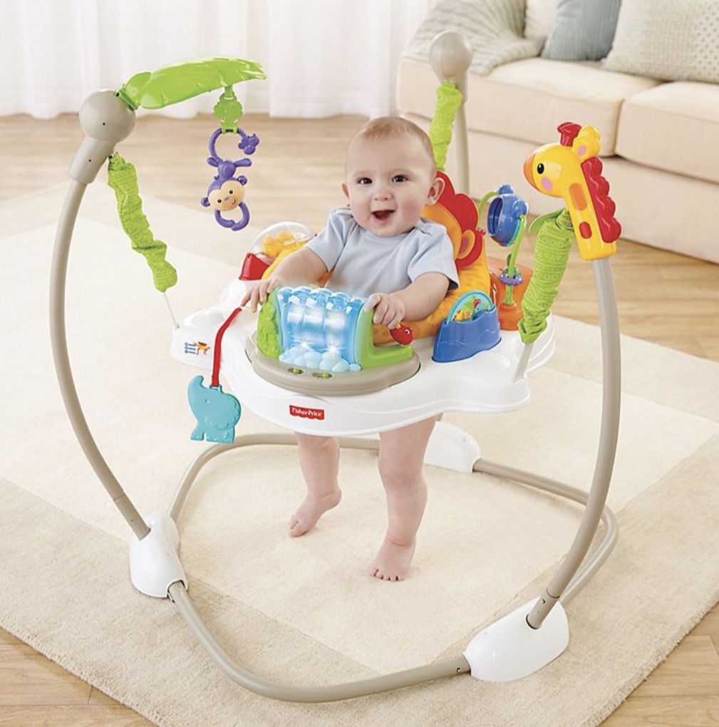 Fisher Price Rainforest Friends Jumperoo จั้มเปอร์ ของเล่นเด็ก ของเล่นเสริมพัฒนาการ ของเล่นเสริมทักษะ สินค้ายอดฮิตที่ทุกๆบ้านต้องมี นำเข้าจากอเมริกา แท้ 100%