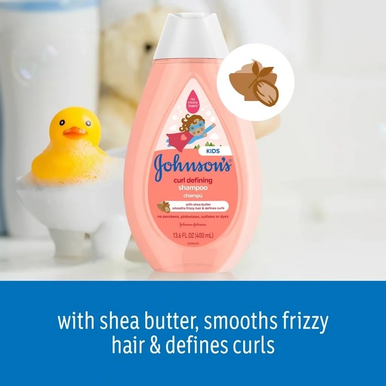 ใหม่🇺🇸 แชมพูสำหรับเด็กผมหยิก หยักศก Johnson's Kids Curl Defining Shampoo with Shea Butter, Tear Free Hair Products for Curly Hair, 13.6 oz ราคา 420 บาท
