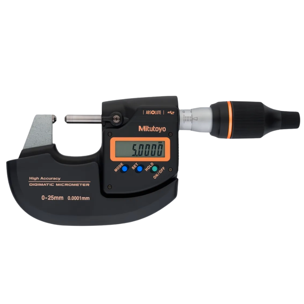 Mitutoyo รหัส 293-100-20 ไมโครมิเตอร์ดิจิตอลความละเอียดสูง, Digital high- accuracy micrometer (metric) , measurement range:0～25mm