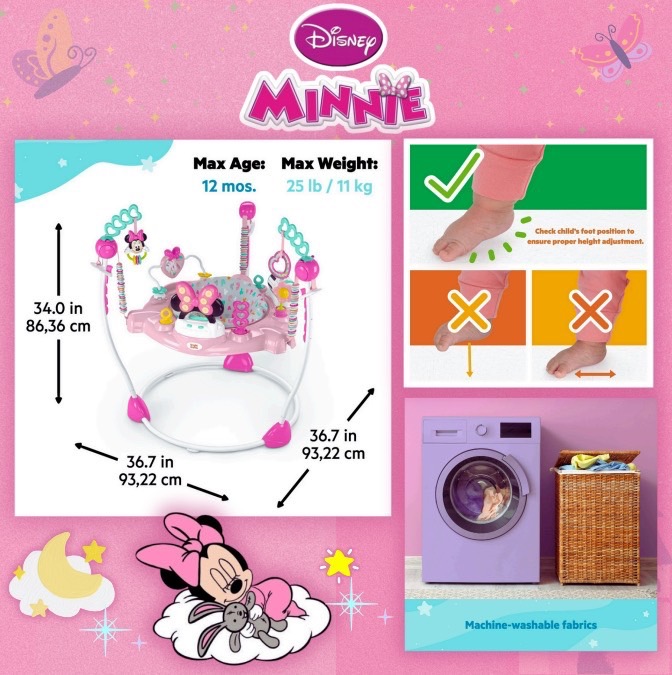 นำเข้า Disney Baby MINNIE MOUSE Forever Besties จัมเปอร์สําหรับทารก จัมเปอร์, สีชมพู, Unisex, Newborn+ 5,490 บาท ค่าส่ง 350 บาท