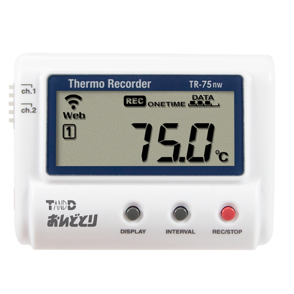 T&D รุ่นTR-75nw Temperature data logger Thermocouple compatible,Meas.range:-199～1760℃