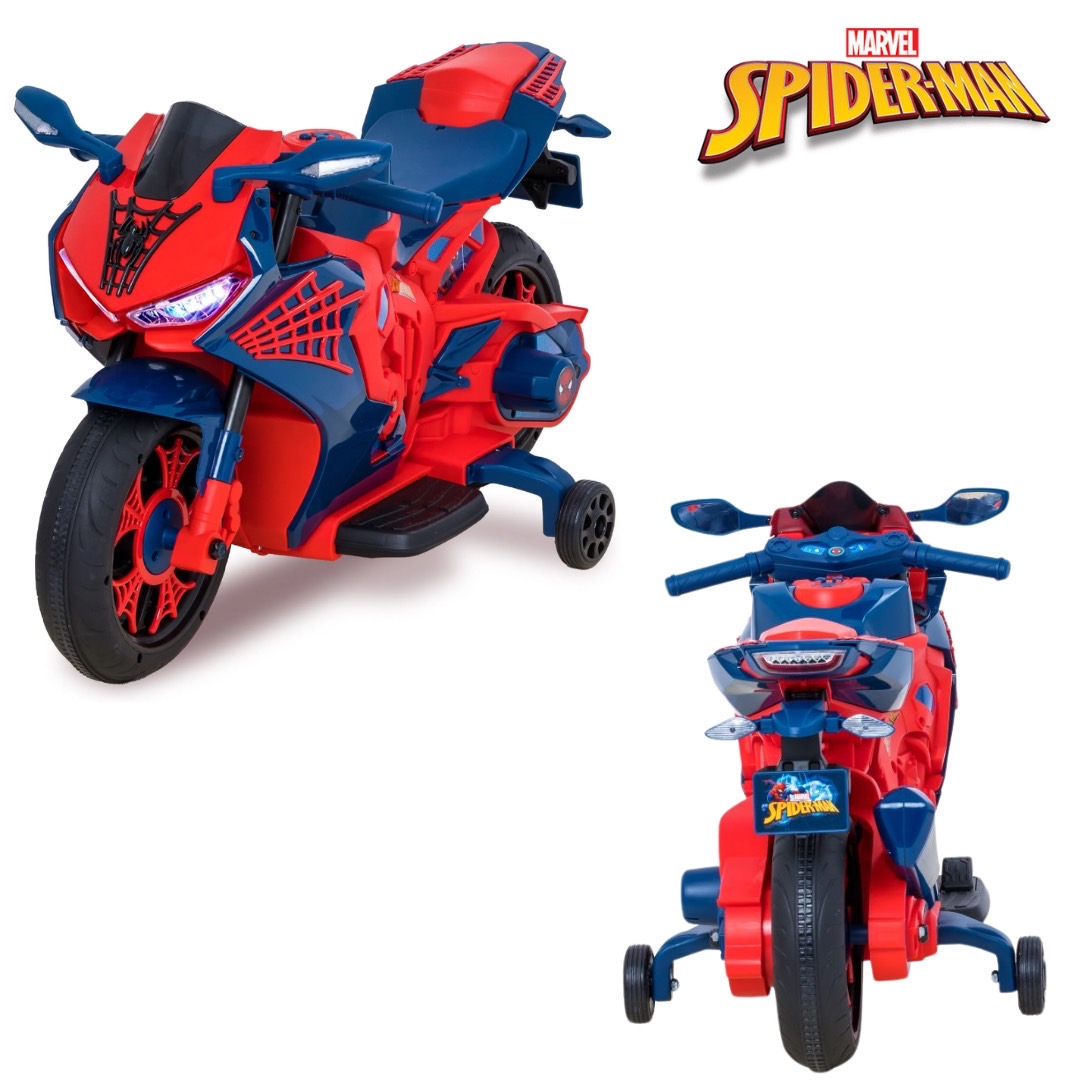 นำเข้า🇺🇸ซิ่งสุดเท่ไปกับSpiderman Motorcycle, Battery Ride on Toy - มอเตอร์ไซค์สไปเดอร์แมน Ages 3+ ราคา 9,990 บาท