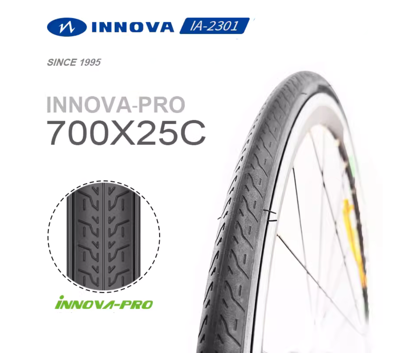 Innova A-PRO ยางจักรยาน ขอบพับ ขนาด 700×25C รุ่น IA-2301