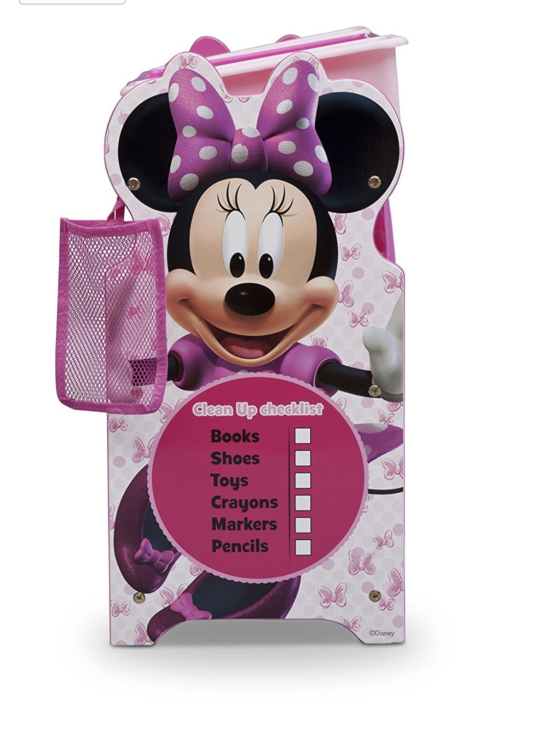 ชั้นเก็บของเด็กแบบกล่องพลาสติก 9 ช่อง หรูหรา ขนาดใหญ่ ลายมินนี่เม้าส์ ลิขสิทธิ์แท้จากอเมริกา Delta Children Disney Minnie Mouse Deluxe 9 Bin Organizer ราคา 3990 บาท