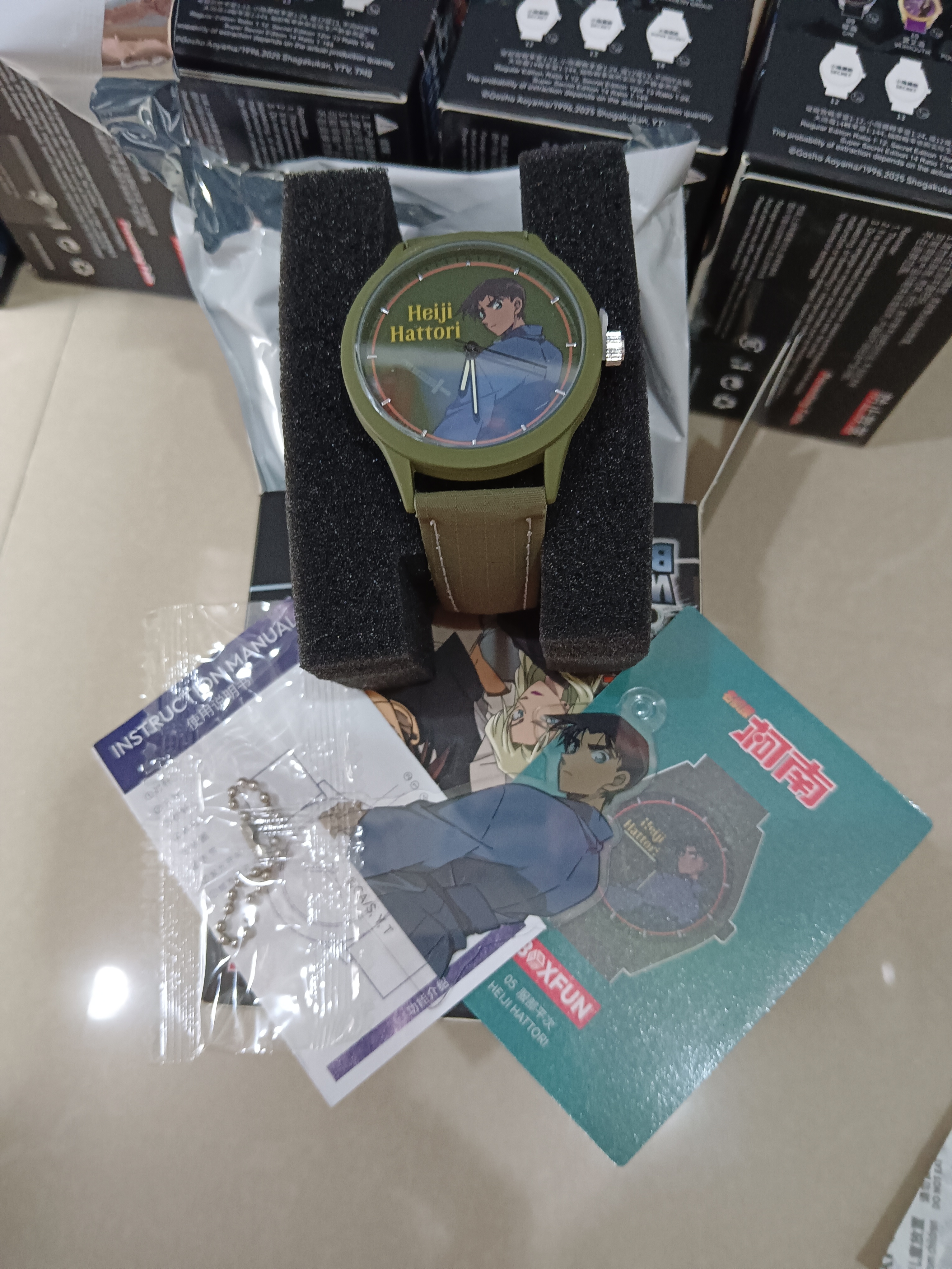 นาฬิกา Heiji Hattori เช็คเรือน ตัวกล่องมีลอยกาว