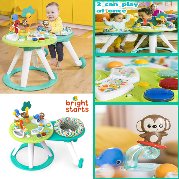 Bright Starts Around We Go 2-in-1 Walk-Around Baby Activity Center & Table, Tropic Cool, อายุ 6 เดือนขึ้นไป ราคา 4,690 - บาท