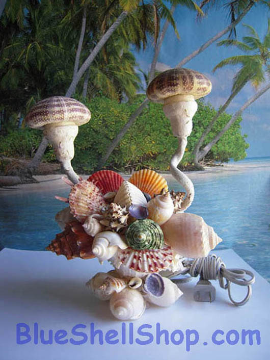 โคมไฟหอยเม่น2หัว