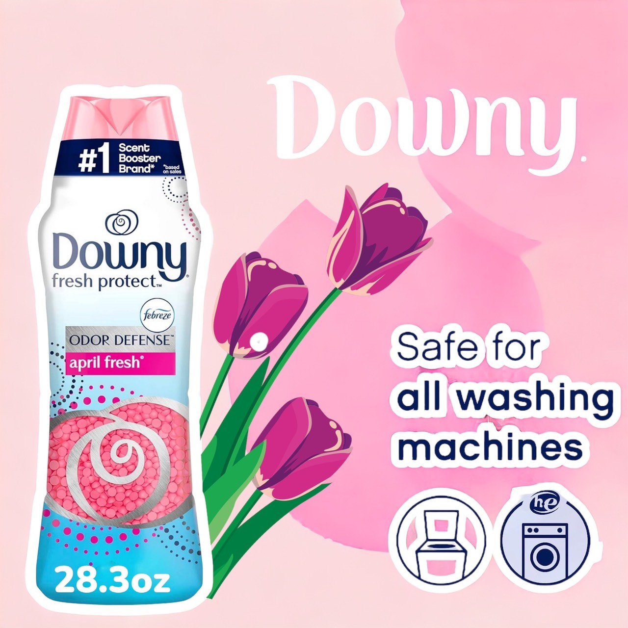นำเข้า USA Downy Fresh Protect Laundry Scent Booster Beads สําหรับเครื่องซักผ้าพร้อมระบบป้องกันกลิ่น Febreze April Fresh