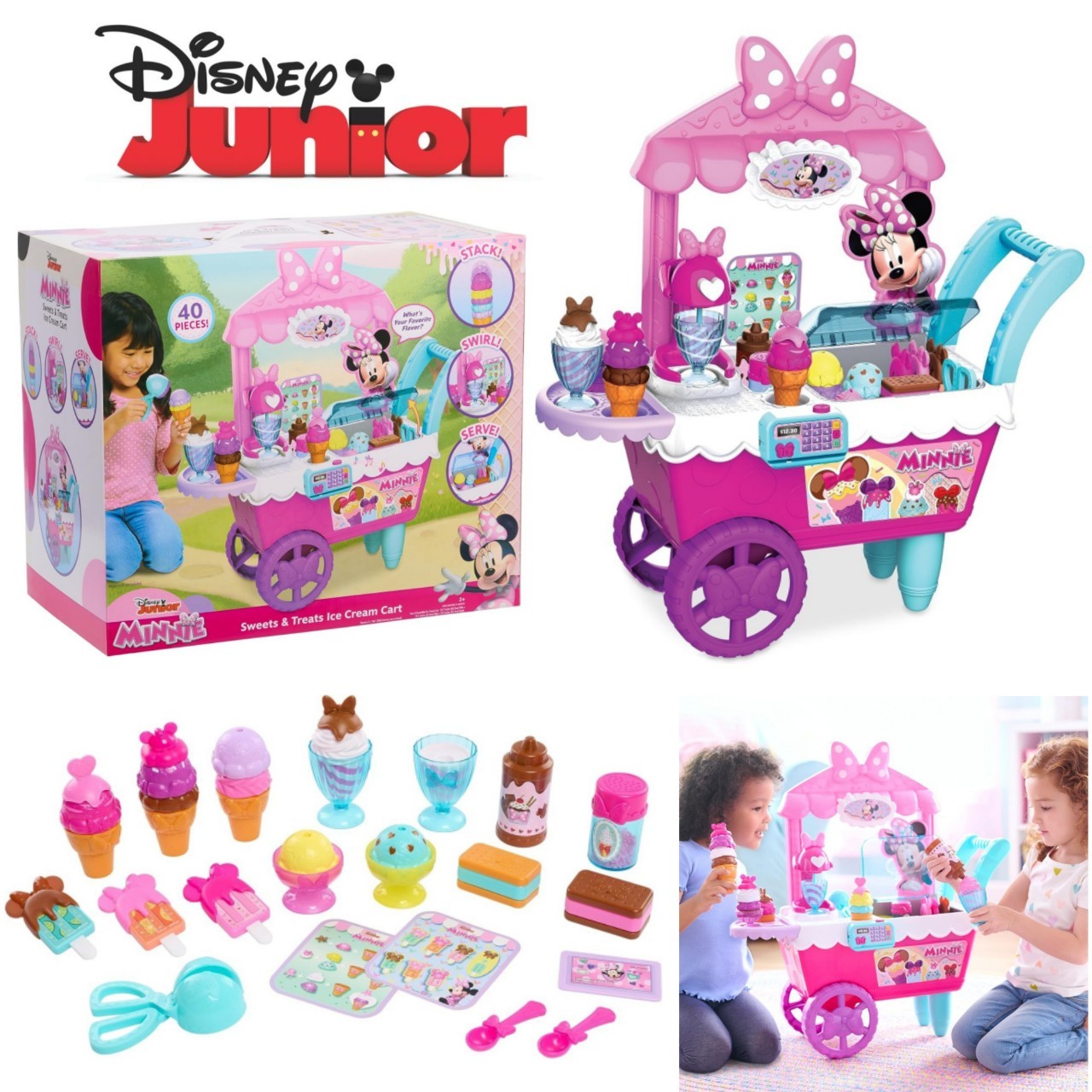นำเข้า🇺🇸 Minnie Mouse Sweet & Treats Ice Cream Cart รถเข็นร้านขายไอศครีม สำหรับเด็ก ราคา 2,990 บาท เสิร์ฟความสนุกครั้