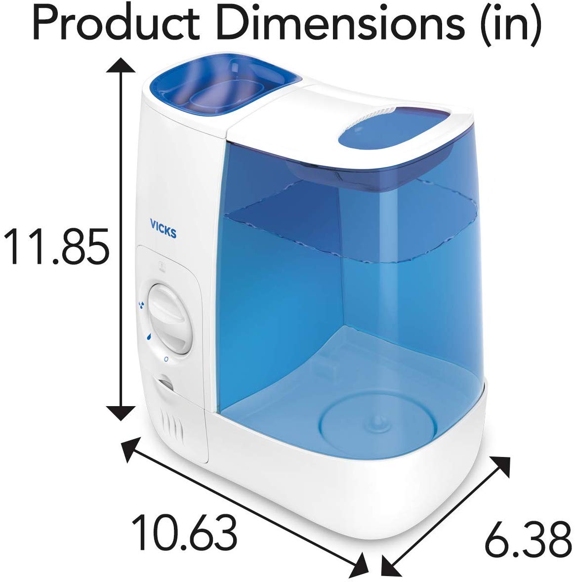 VICKS รุ่นใหม่ Vicks Warm Moisture Humidifier รุ่น VWM845 เครื่องพ่นวิคส์ แบบ ไออุ่นฆ่าเชื้อแบคทีเรียในอากาศ 99%