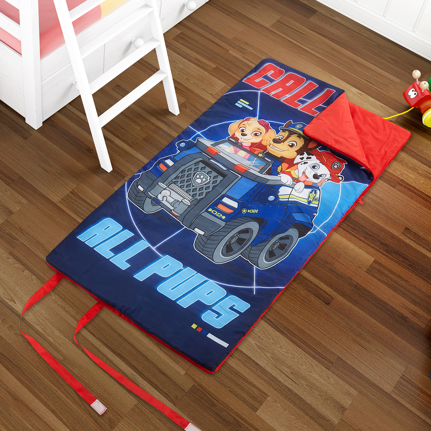 ถุงนอน ลายพาวพาโทร พร้อมสายรัดเก็บในตัว ลิขสิทธิ์แท้นำเข้าอเมริกา Paw Patrol Kids Slumber Bag, Machine Washable w/ Side Zipper, Chase & Marshall