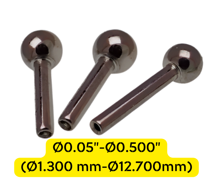 BalTec φ1.3-φ12.70mm เกจกลมวัดงานความละเอียดสูงแบบมีก้าน,Ball Precision:φ1.300-φ12.700±0.002mm,ball gauge with stem