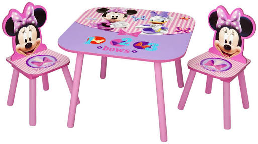 ชุดโต๊ะ เก้าอี้ไม้ เขียนหนังสือเด็ก ลาย มินนี่เม้าส์ ลิขสิทธิ์แท้ Delta Children Table & Chair Set, Disney Minnie Mouse ราคา 3,590 บาท