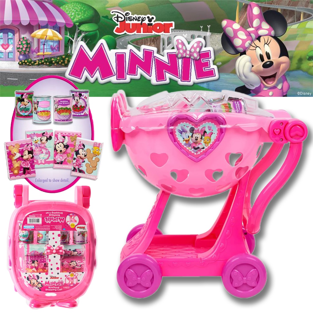 รถเข็นช๊อปปิ้งคาร์ทมินนี่ Minnie Happy Helpers Bowtique Shopping Cart Pink