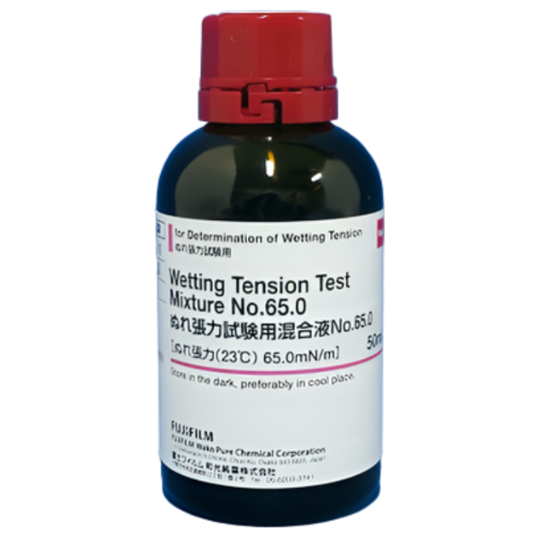FujiFilmWako รหัสสินค้า NO.65.0-237-02111 น้ำยาทดสอบแรงตึงผิว,Wetting Tension Test Mixture for Determination of Wetting Tension NO.65.0,WAKO Cat.no.237-02111,package:50mL