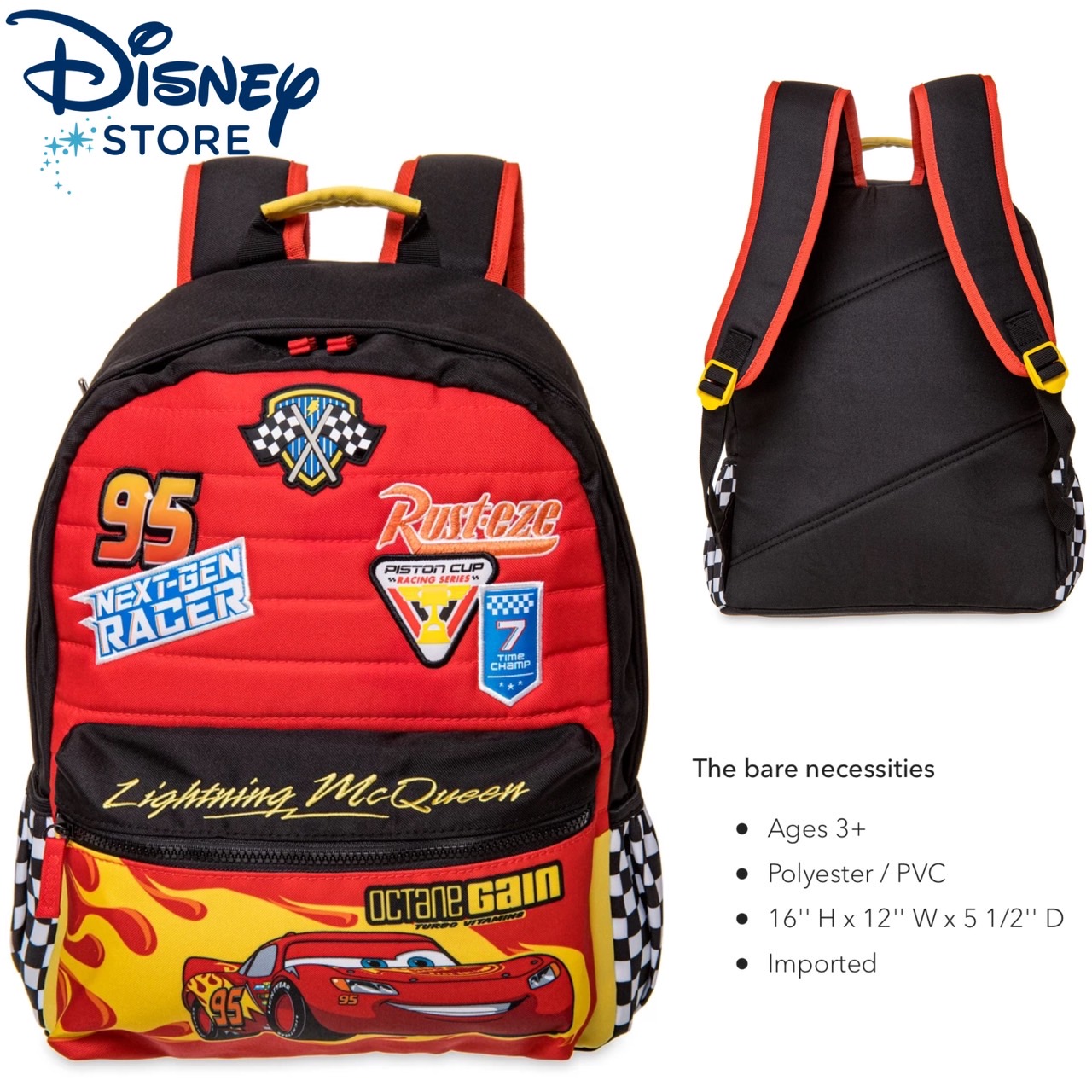 Disney Store Lightning McQueen Backpack, Disney Pixar ลาย Cars ราคา : 1,390 บาท