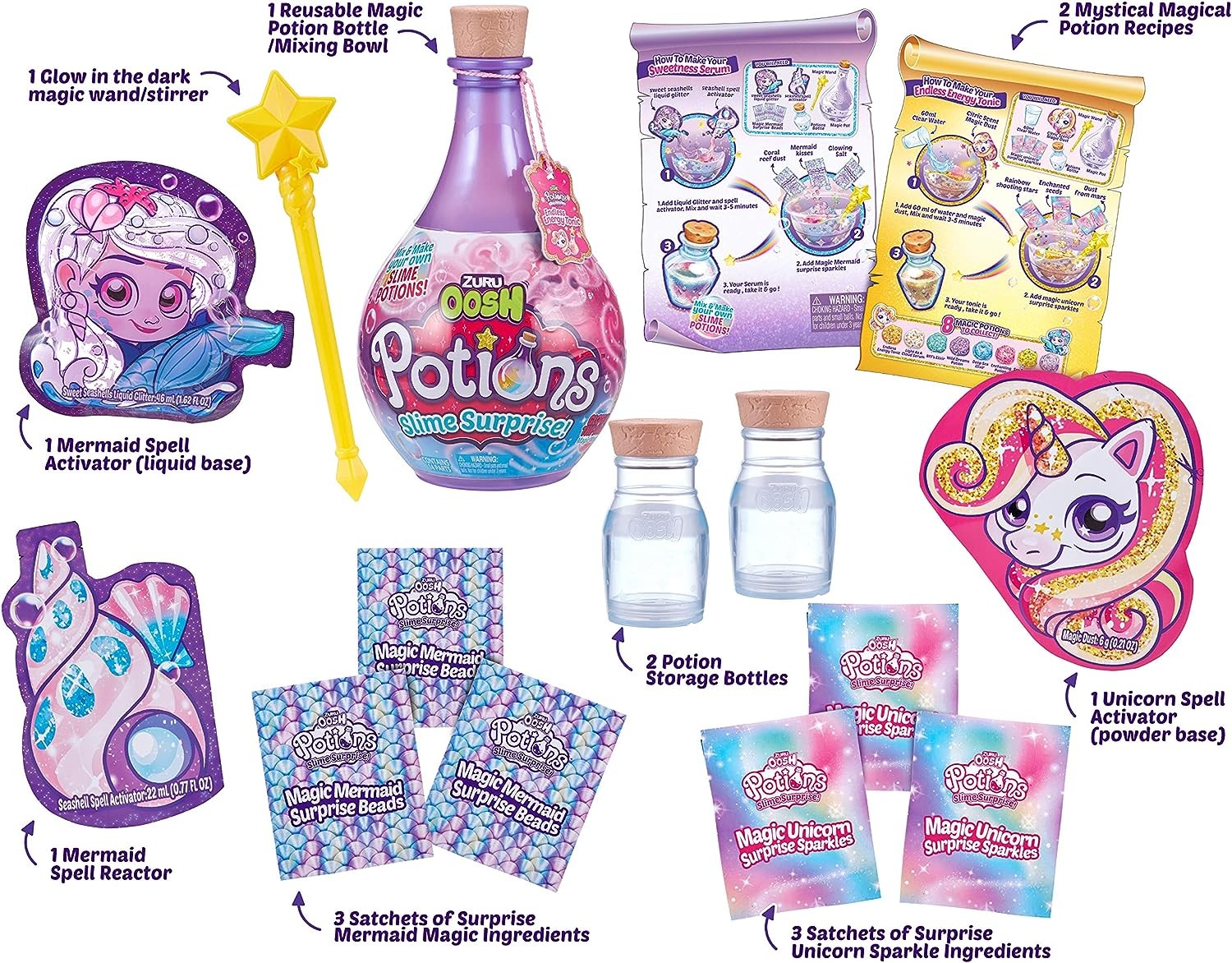 สไลม์เวทย์มนตร์Oosh Potions Slime Surprise (Purple) by ZURU DIY Slime Kit with Sparkles ราคา 950 บาท