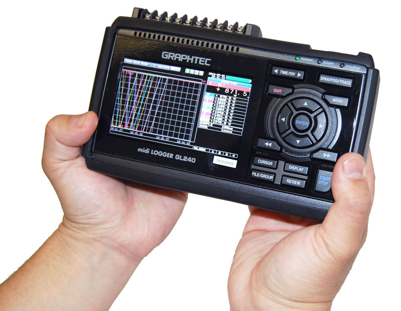 Graphtec รหัส GL240 เครื่องบันทึกข้อมูลGraphtec GL240 data logger midi