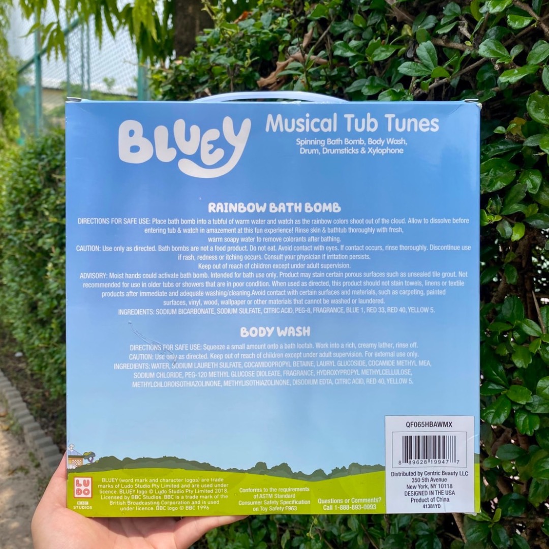 นำเข้า 🇺🇸 ✨เพิ่มความสนุกในเวลาอาบน้ำกับ Bluey Musical Tub Tunes Set -ชุดเซทอาบน้ำ 6 ชิ้น ราคา 990 บาท