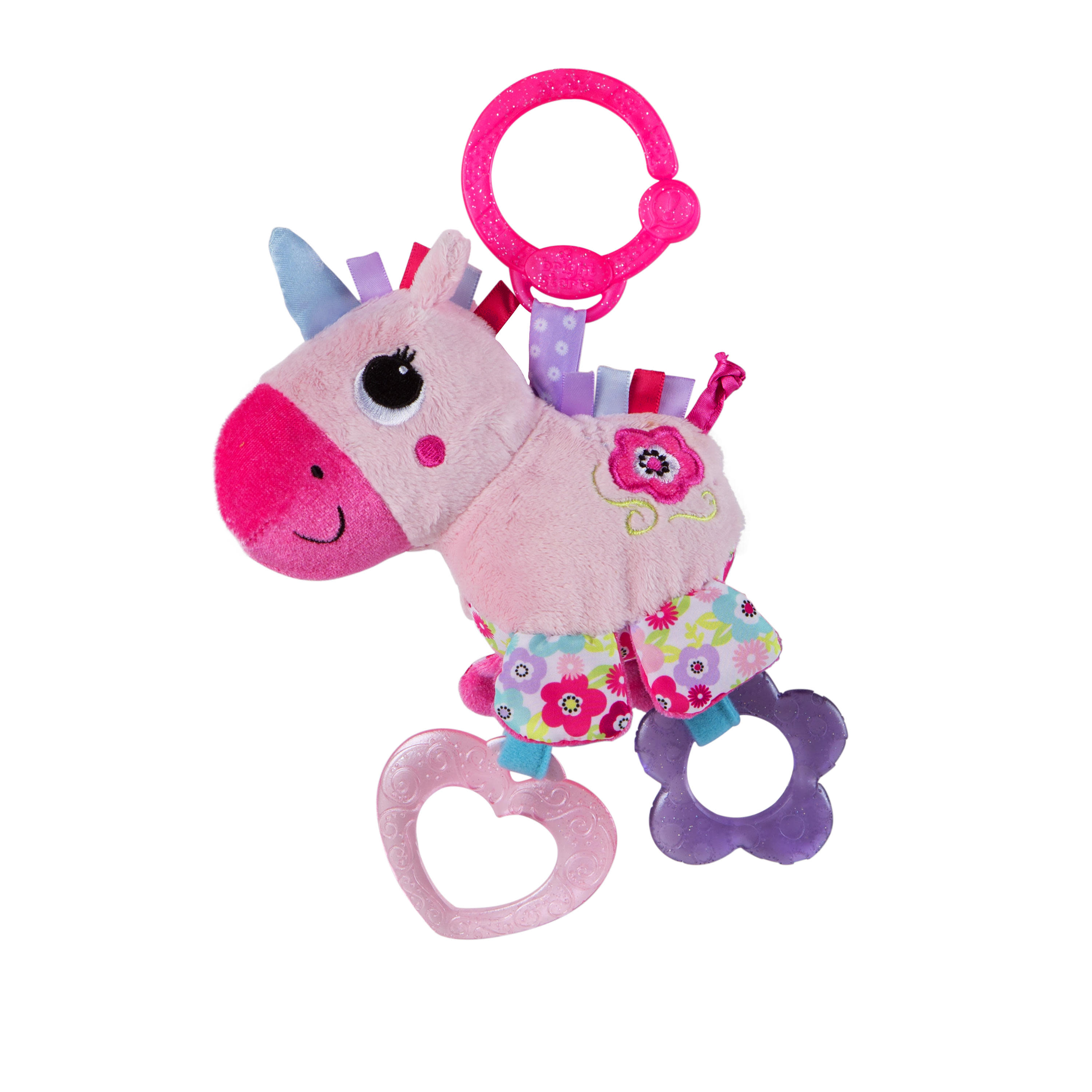 โมบายตุ๊กตา ยูนิคอร์น สีชมพู Bright Starts Sparkle & Shine Unicorn On-the-Go Take-Along Toy, Ages Newborn +