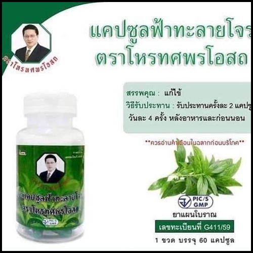 ฟ้าทะลายโจร ตราโหรทศพรโอสถ