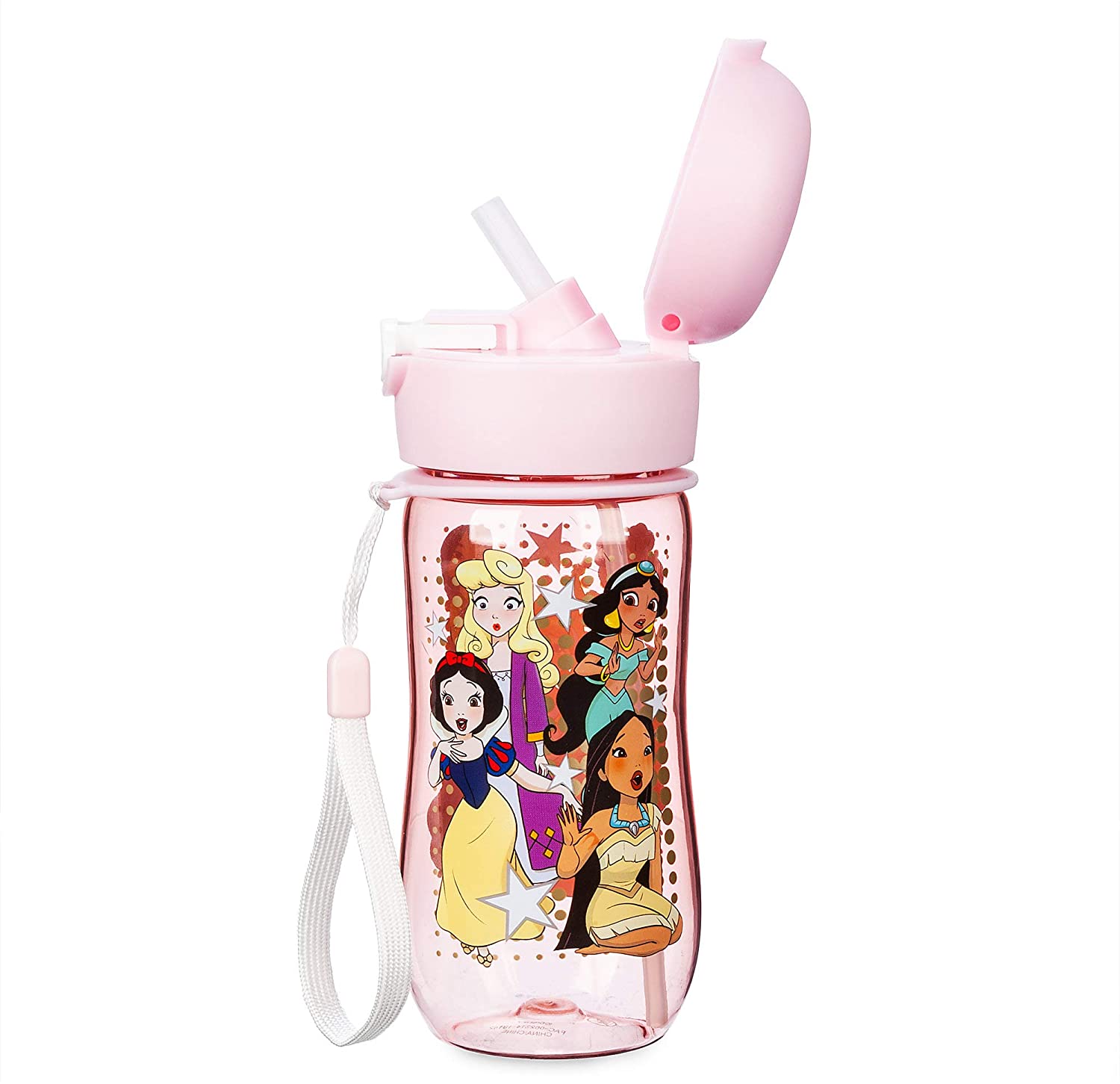 กระติกน้ำ แบบกดหลอดเด้ง ลายตัวการ์ตูนโปรด Disney Flip-Top Water Bottle ขนาด 12 ออนซ์ ราคา 450 บาท สินค้านำเข้า