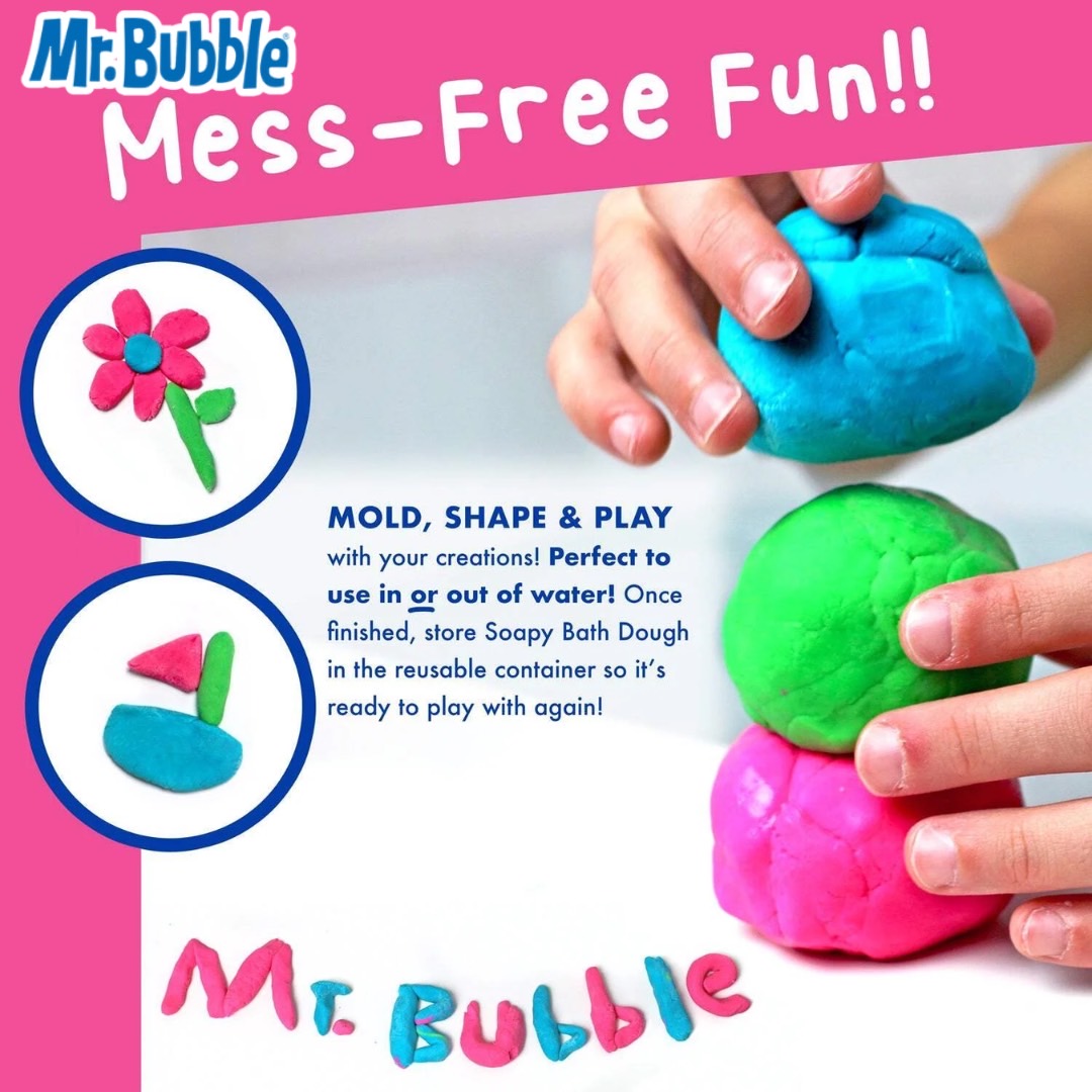 เข้า 🇺🇸 🫧Mr. Bubble Soapy Bath Dough – สบู่ดินน้ำมหัศจรรย์กลิ่นผลไม้🍉🍓🫐 ราคา 390 บาท / กระปุก