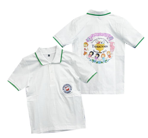 เสื้อคอโปโล ผ้า TC จูติ สีขาว