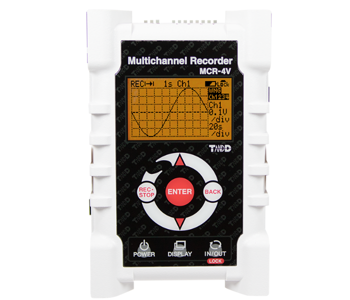 T&D รุ่นMCR-4Vเครื่องวัดและบันทึกข้อมูลแรงดันไฟฟ้า,Voltage4ch(Sensor not provided)Data Logger,range:±300mV～±24V,Auto