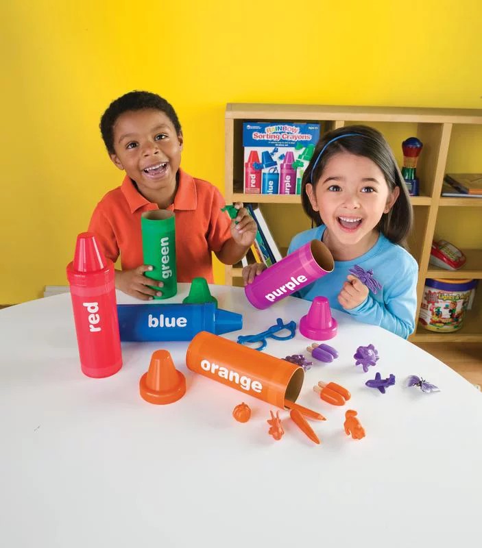 Learning Resources Rainbow Sorting Crayons 56 ชิ้น, Ages 3+ Kids ราคา 2,290 บาท