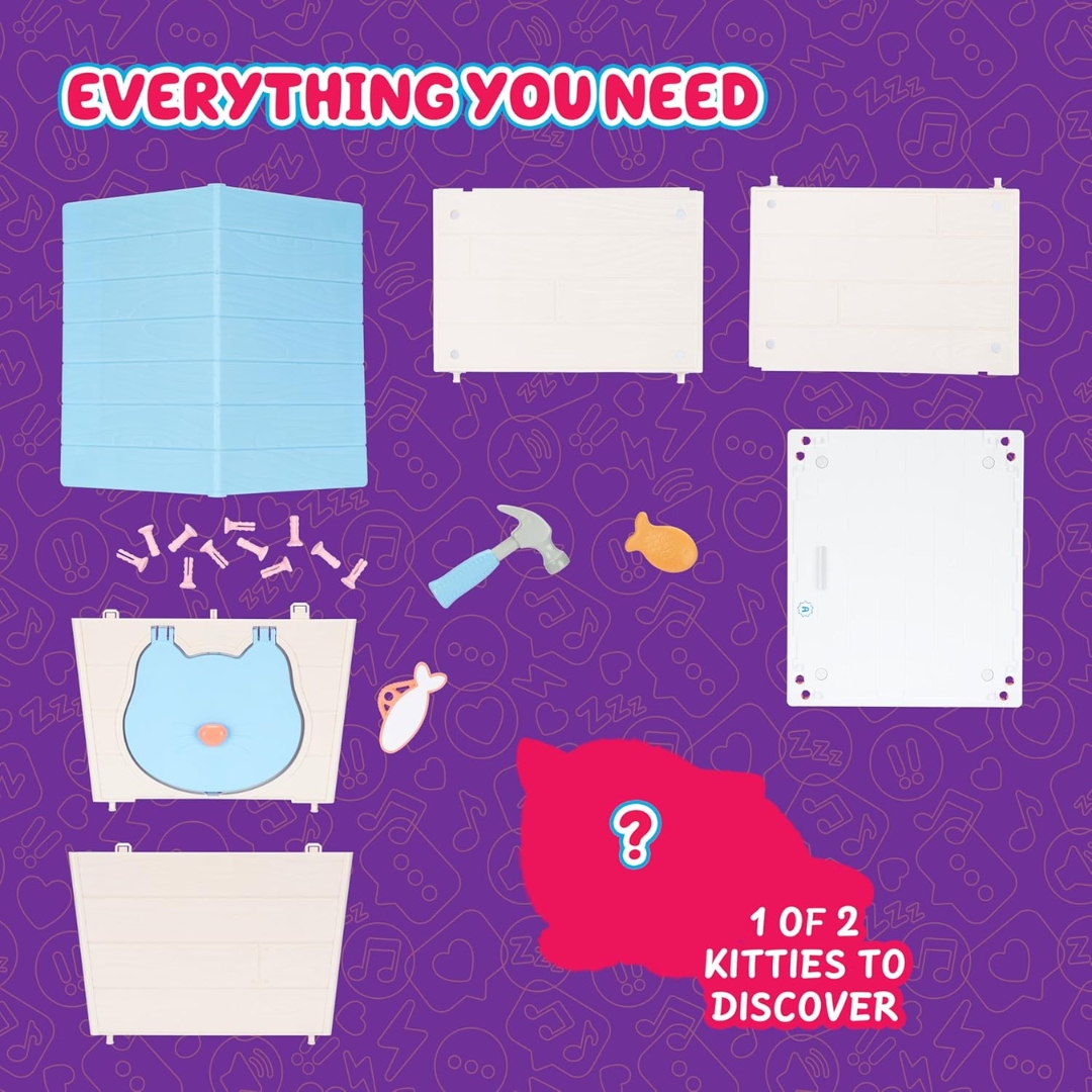 นำเข้า 🇺🇸😻🙋♀️ Little Live Pets Interactive Cat Hutch ชุดบ้านพร้อมตุ๊กตาแมวที่โต้ตอบได้เหมือนจริง! น้องเหมียวตัวนี้มี เสียงและปฏิกิริยามากกว่า 25 แบบ 🎶