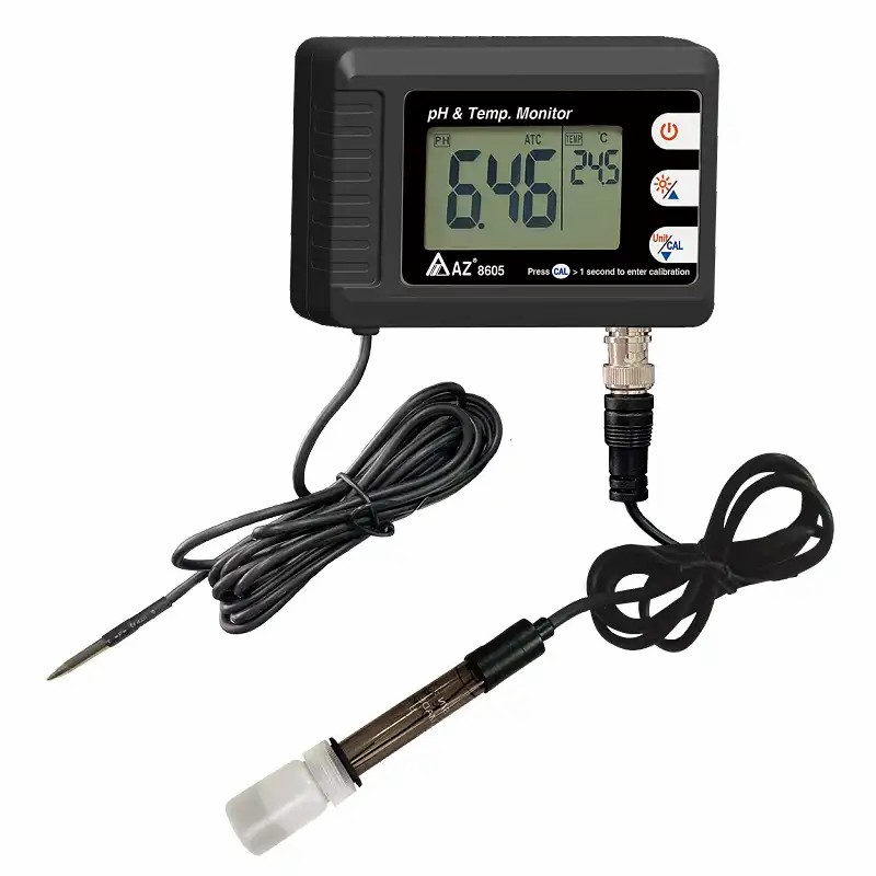 AZ Instrument รุ่นAZ-8605เครื่องวัดพีเอชและอุณหภูมิCompact pH&Temperature Monitor,pH Meter,Meas.range:0.00～14.00