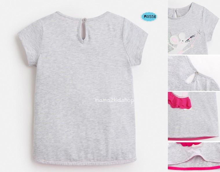 เสื้อยืดสีเทาลายหนู