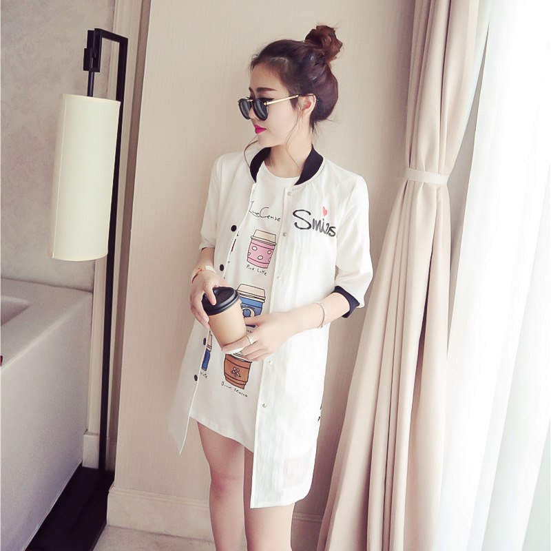 KW6010002 เสื้อคลุมแจ๊กเก็ตฤดูร้านสีขาวบางเสื้อเบสบอล (พรีออเดอร์) รอ 3 อาทิตย์หลังโอนเงิน KW6010002 ตัว