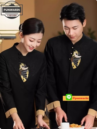 เสื้อพนักงานร้านอาหารญี่ปุ่น เกาหลี เสื้อกิโมโน ร้านอาหารญี่ปุ่นเกาหลีจีน ดำ แดง L-4XL FA6701003 เสื้อ