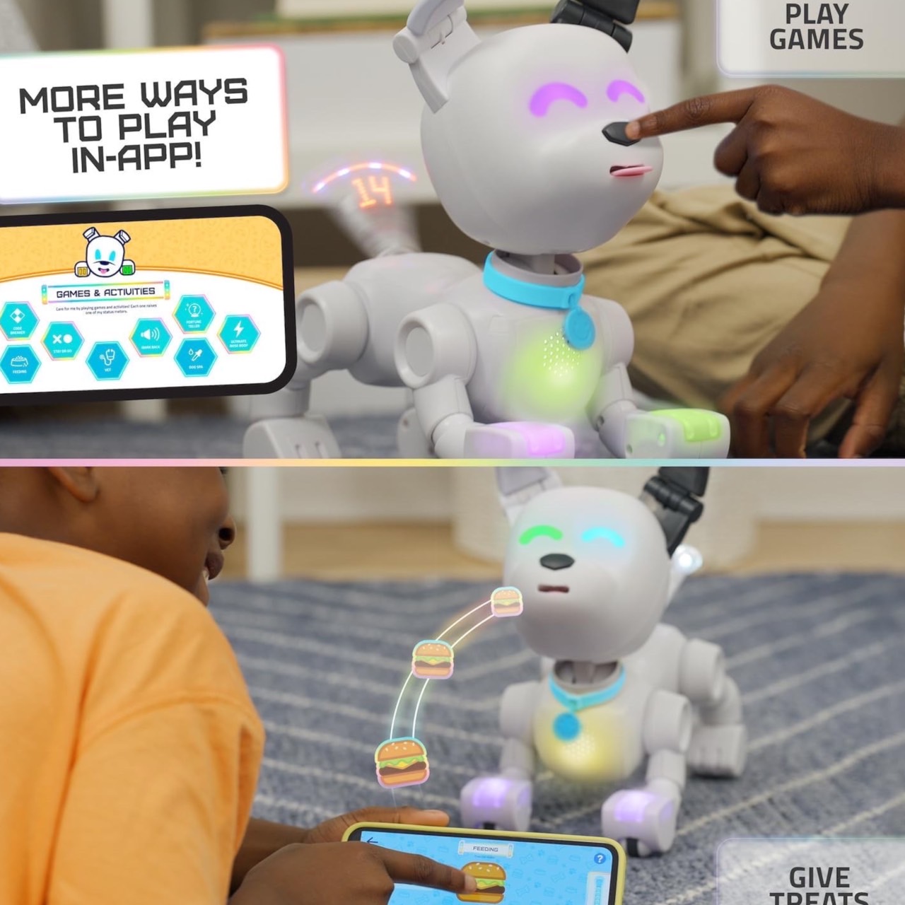 นำเข้า🇺🇸 หุ่นยนต์ลูกหมาDog-E Interactive Robot Dog with Colorful LED Lights , เสียงและปฏิกิริยามากกว่า 200แบบ