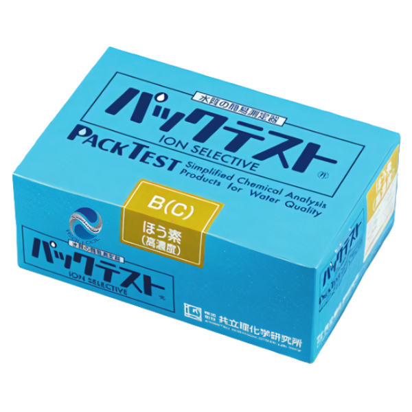 Kyoritsu รหัสสินค้าWAK-B(C)ชุดทดสอบคุณภาพน้ำค่าโบรอน,Packtest Borax(Sodium Tetraborate)Meas.range:0～100mg/L,Quantity(40pcs./box)