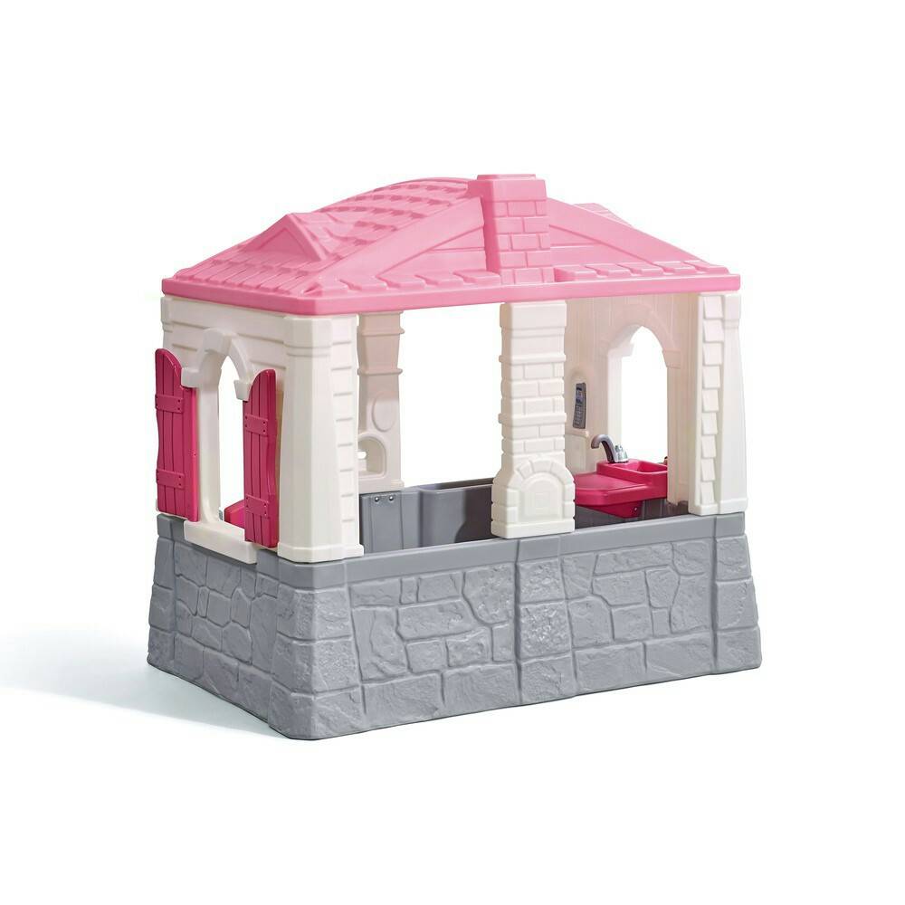 บ้านเด็กเล่นหลังน้อยสีชมพู Step2 Neat and Tidy Pink Cottage Playhouse, for Toddlers - Pink