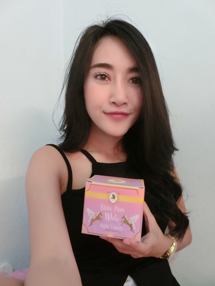 GLUTA PURE White Night Cream กลูต้าเพียว ทรีทเม้นผิวขาว