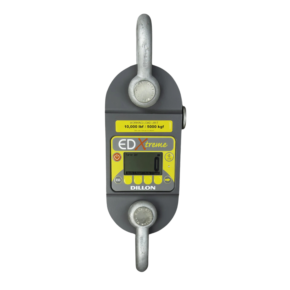 Dillon รุ่น EDx-5T-AWT05-506314 ไดนาโมมิเตอร์อ่านค่าดิจิตอล,EDxtreme digital dynamometer w/2-Shackles,without wireless or USB output/10,000lbf(5,000kgf)