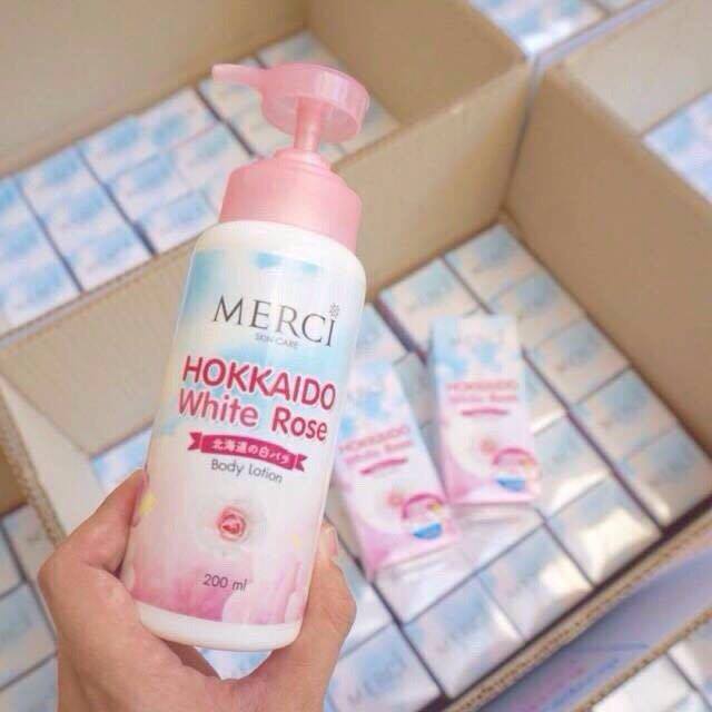 โลชั่นเมอร์ซี่ Merci Hokkaido White Rose Body Lotion