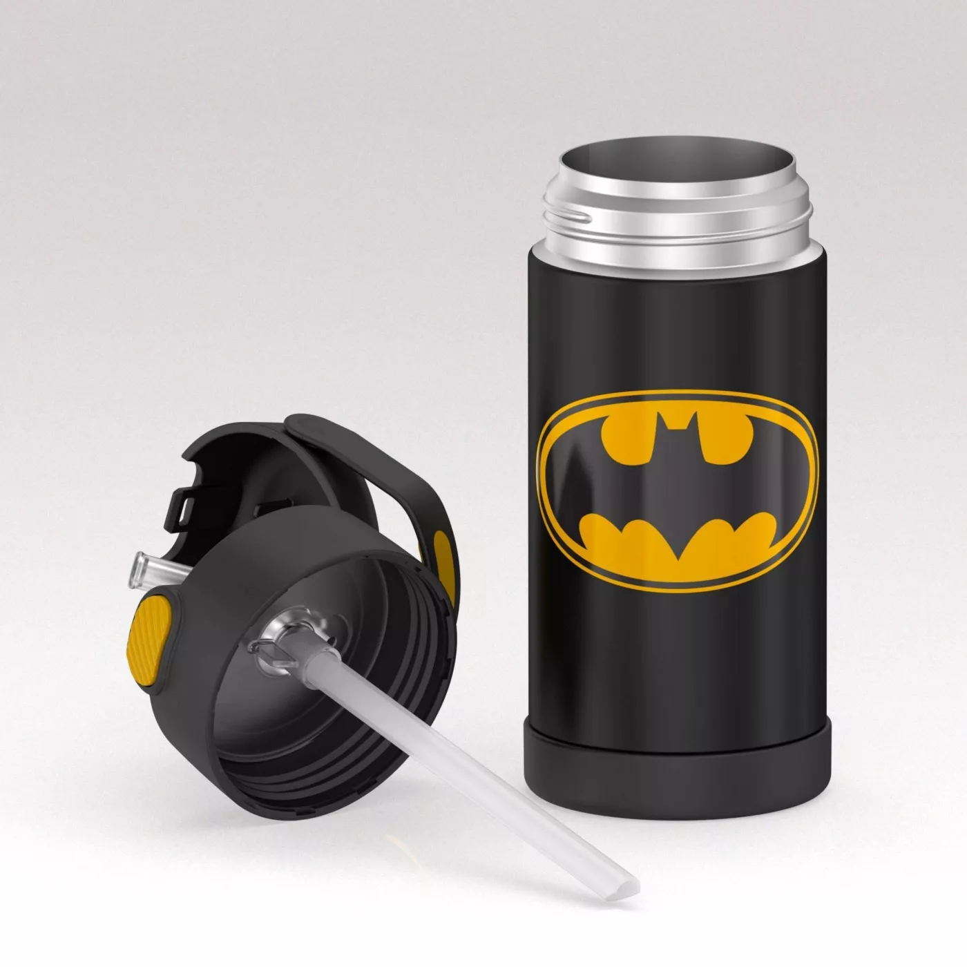 กระติกน้ำเก็บความเย็น Thermos Batman 12oz FUNtainer Water Bottle with Bail Handle - Black