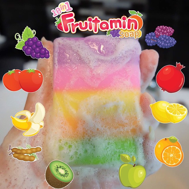 สบู่ฟรุตตามิน (Fruitamin Soap 10 in 1 by Wink White)