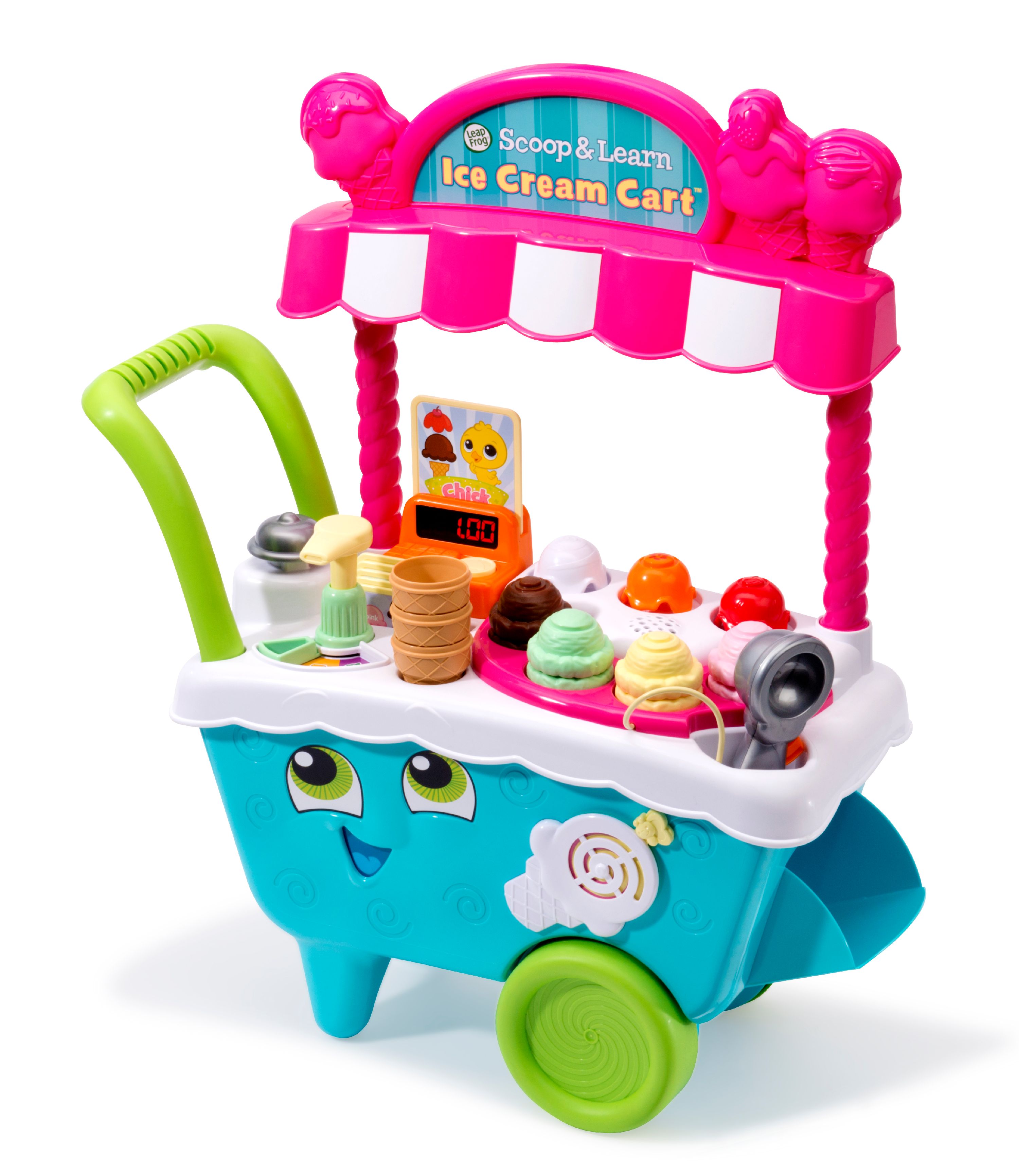 รถขายไอศครีมเด็ก LeapFrog Scoop and Learn Ice Cream Cart สื่อการสอนเด็กแนวของเล่น จากแบรนด์ดัง นำเข้า USA