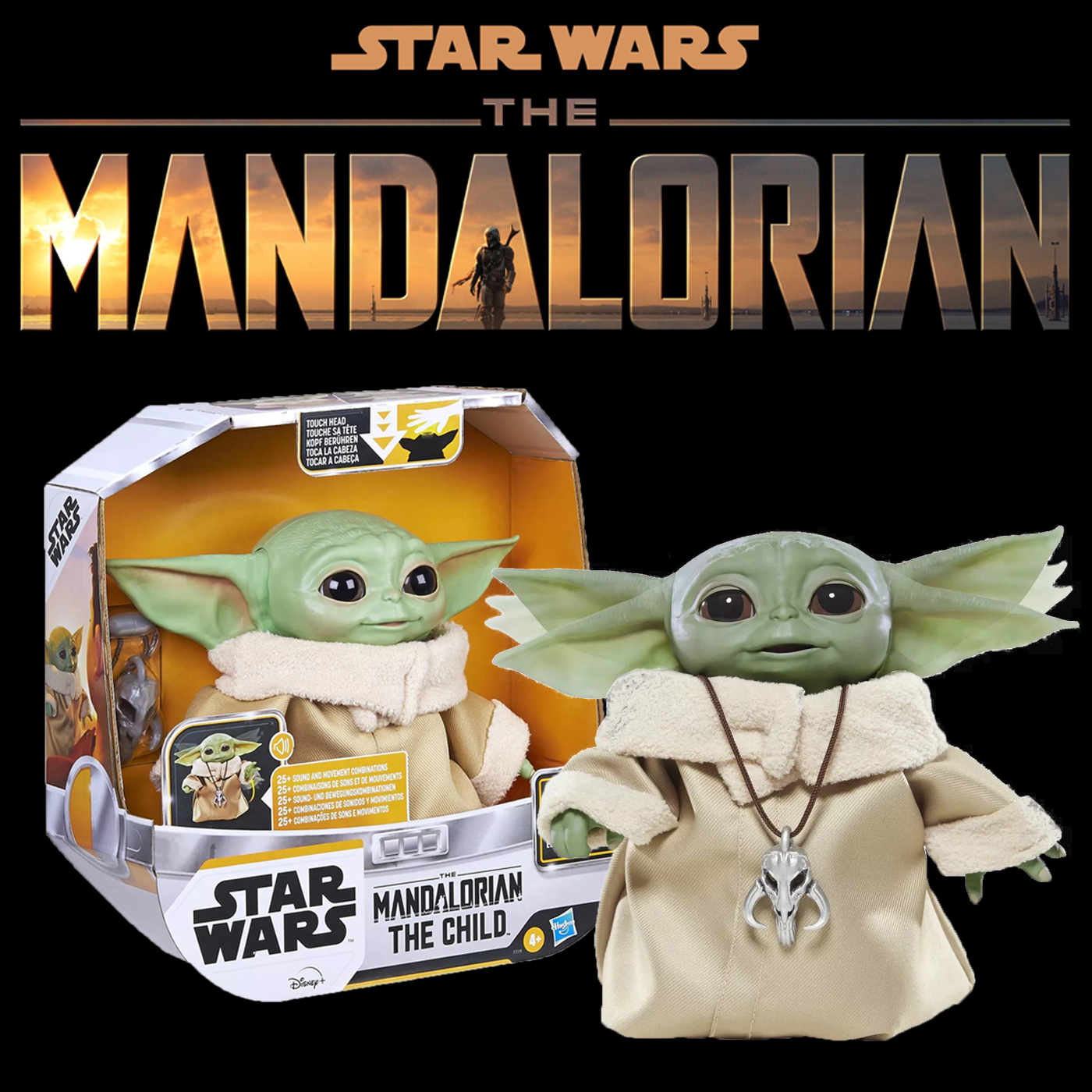 สินค้าขายดี ตุ๊กตา Baby Yoda Star Wars The Child Animatronic Edition ที่มีชุดเสียงและการเคลื่อนไหวมากกว่า 25 แบบ